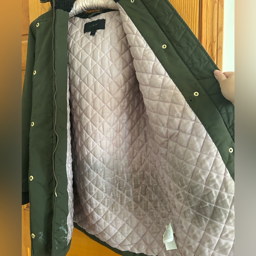 J.Crew Green Parka Primaloft Hooded Jacket - Picture 7 of 14